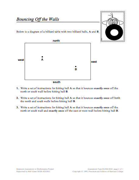 Bouncing Off the Walls Assessment