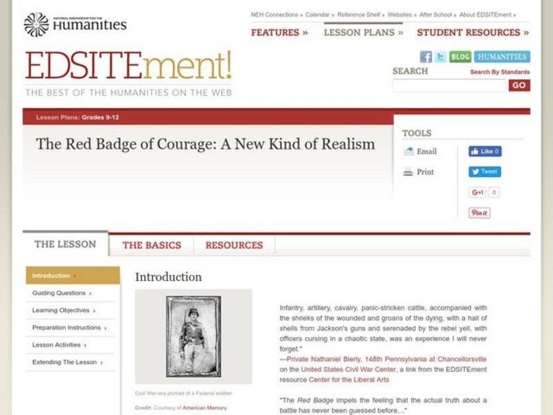 The Red Badge of Courage: A New Kind of Realism Lesson Plan