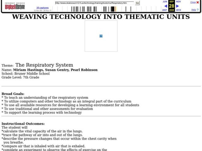 The Respiratory System Lesson Plan