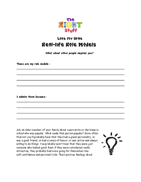 The Right Stuff Lesson Plan
