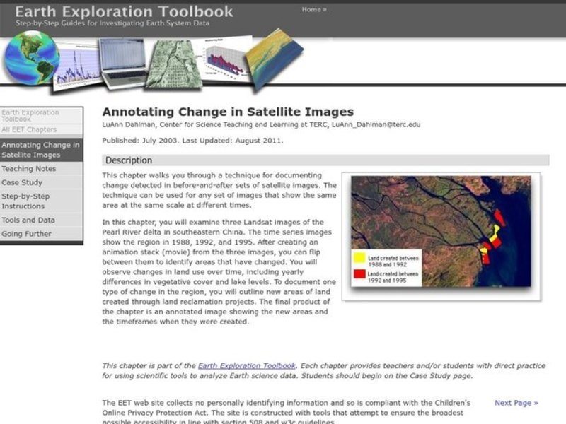 Annotating Change in Satellite Images Lesson Plan