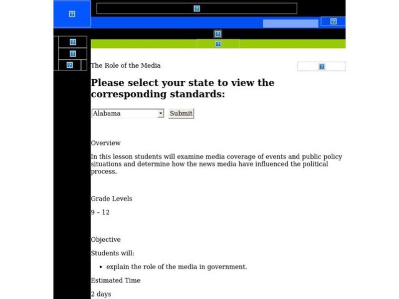 The Role of the Media Lesson Plan