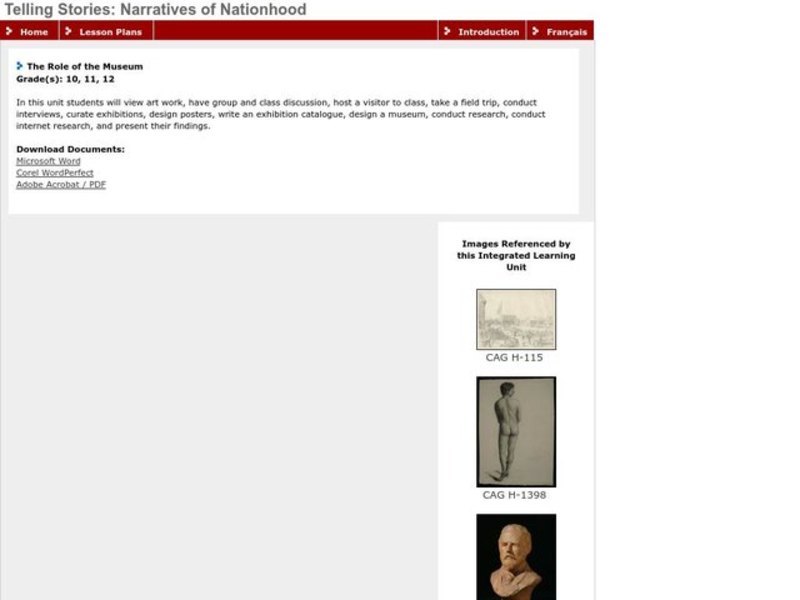 The Role of the Museum Lesson Plan