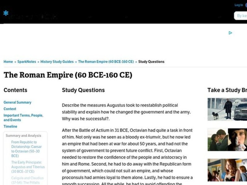 The Roman Empire (60 BCE-160 CE) Interactive