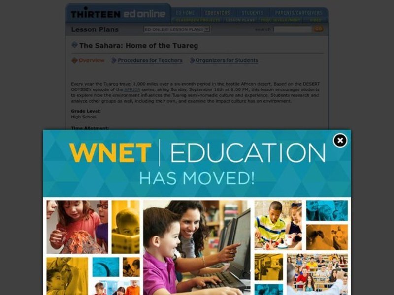 The Sahara: Home of the Tuareg Lesson Plan