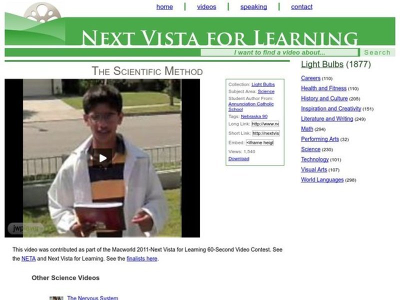 The Scientific Method Instructional Video