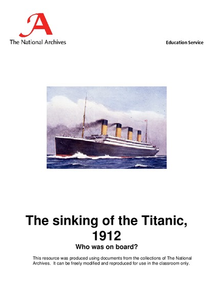 The Sinking of the Titanic Lesson Plan