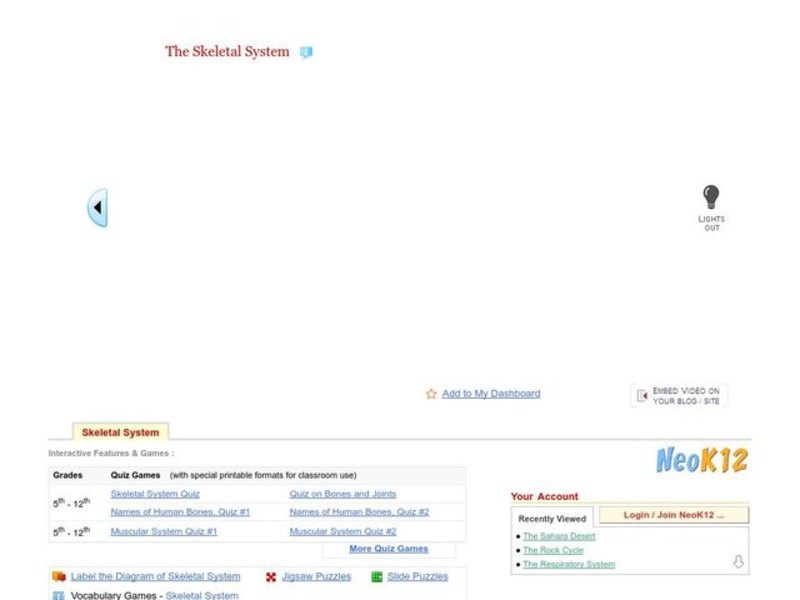The Skeletal System Instructional Video