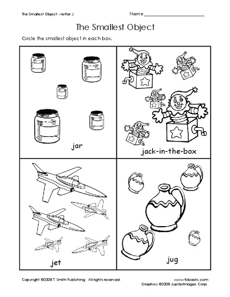 The Smallest Object Worksheet