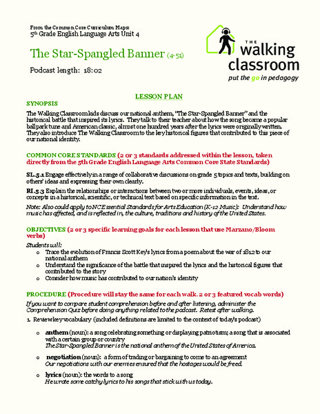 The Star-Spangled Banner Lesson Plan