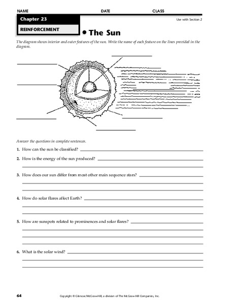 The Sun Worksheet
