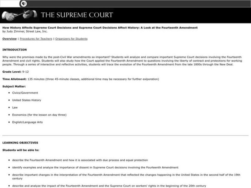 The Supreme Court Lesson Plan