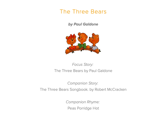The Three Bears Lesson Plan