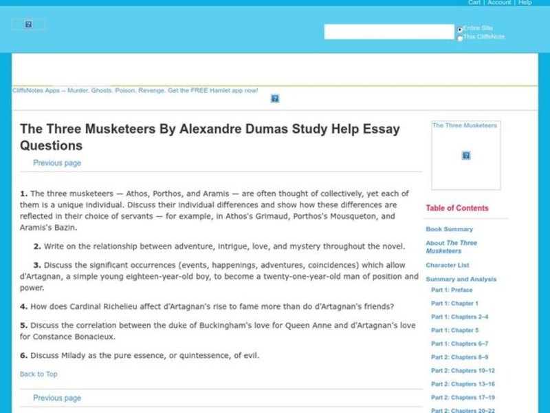 The Three Musketeers by Alexandre Dumas Interactive