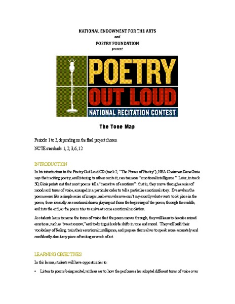 The Tone Map Lesson Plan