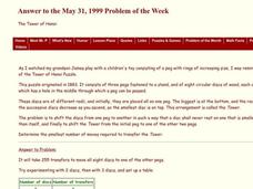 The Tower of Hanoi Worksheet