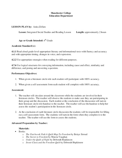 The Underground Railroad Lesson Plan