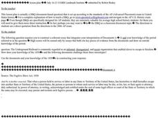 The Underground Railroad Lesson Plan