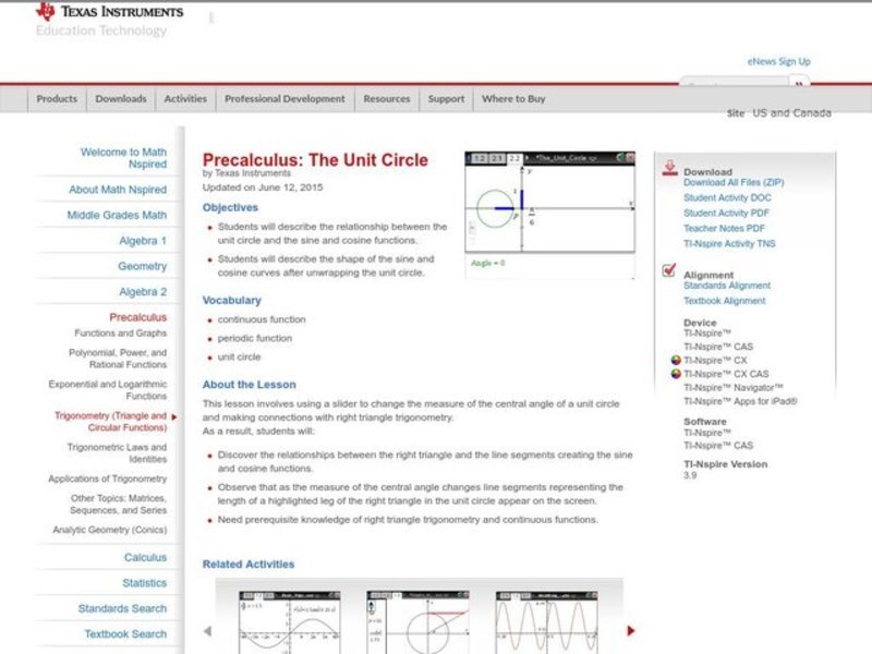 The Unit Circle Lesson Plan