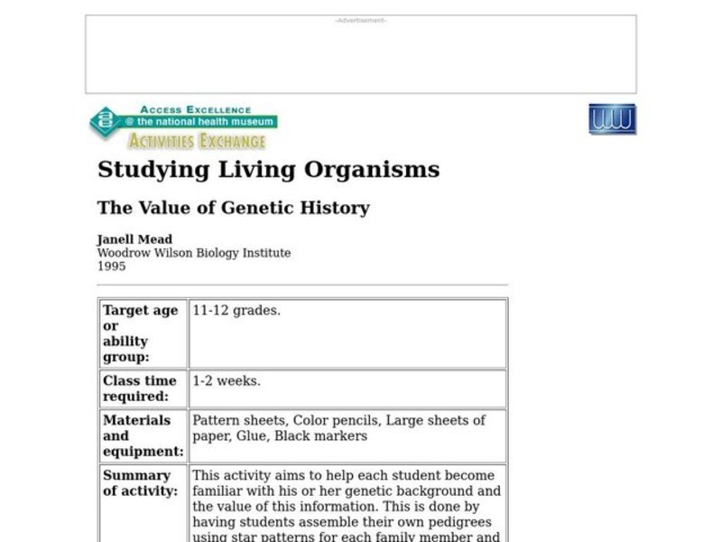 The Value of Genetic History Lesson Plan