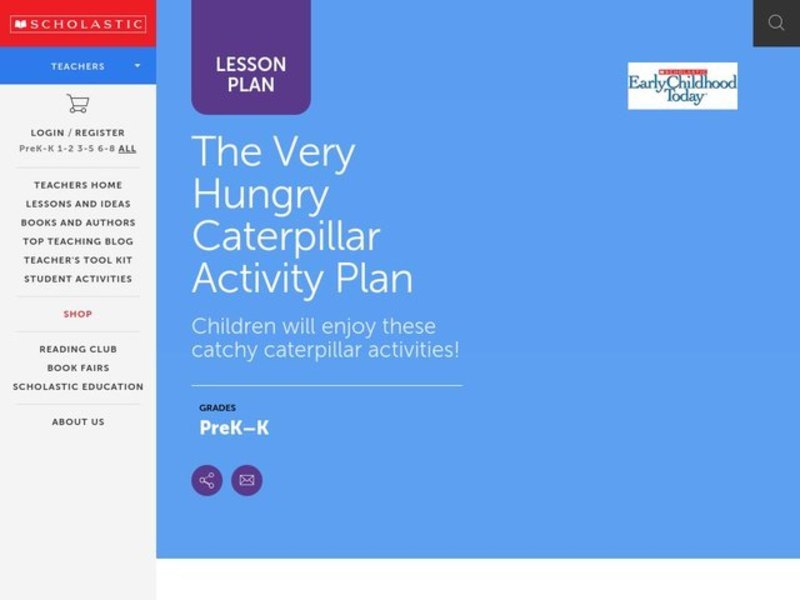 The Very Hungry Caterpillar Lesson Plan