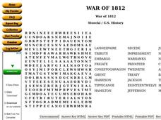 The War of 1812 Worksheet