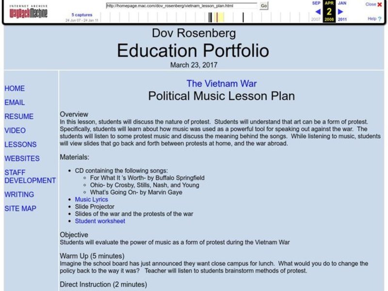 The Vietnam War Lesson Plan