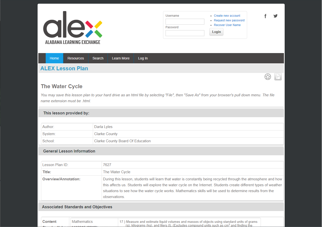 The Water Cycle Lesson Plan