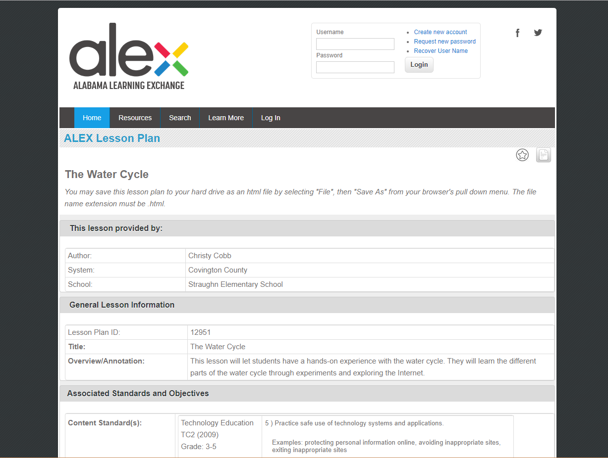 The Water Cycle Lesson Plan