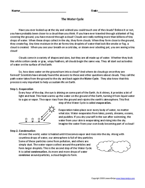 The Water Cycle Worksheet