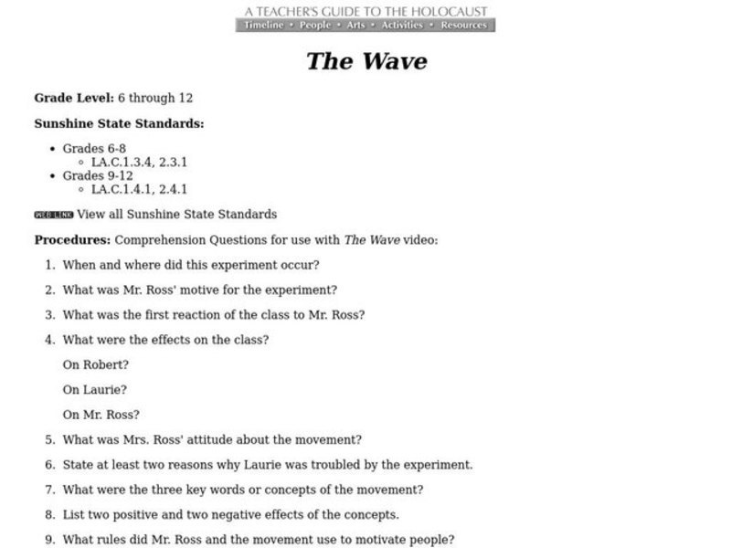 The Wave Worksheet