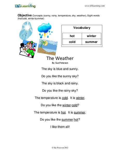 The Weather Worksheet
