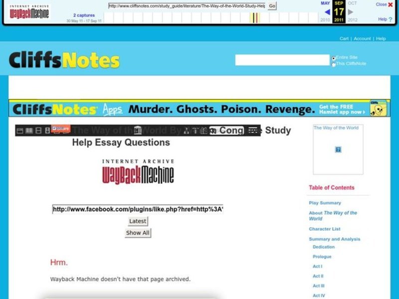 The Way of the World by William Congreve Interactive