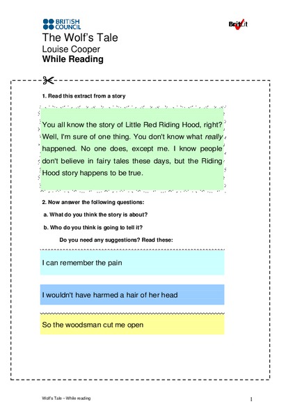 The Wolf's Tale Worksheet