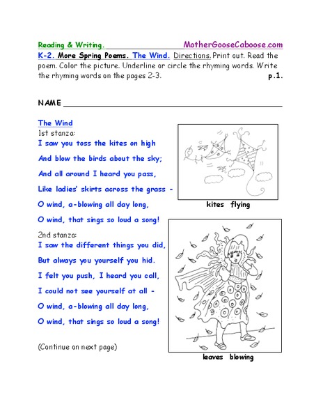 The Wind Worksheet