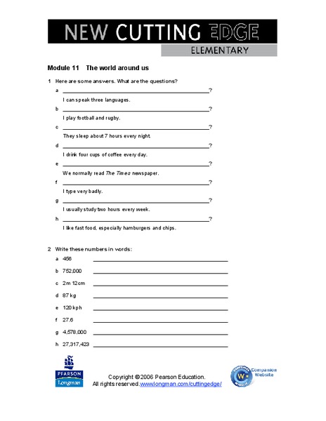 The World Around Us Lesson Plan