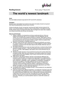 The World's Newest landmark Lesson Plan