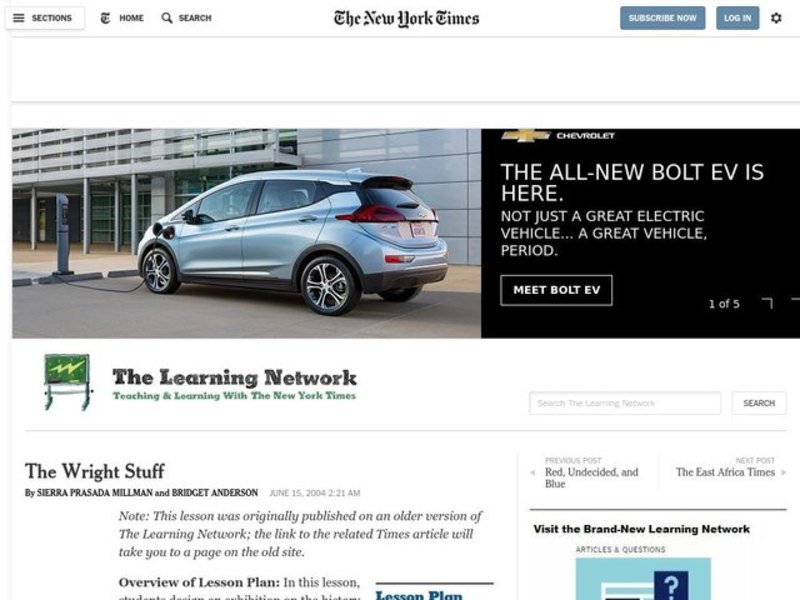 The Wright Stuff Lesson Plan