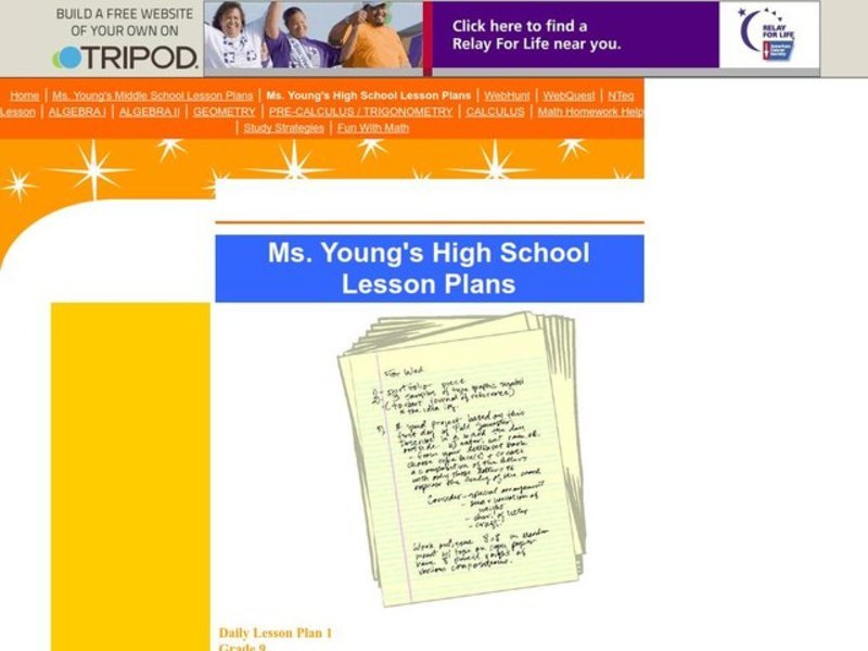 The Yo-Yo Problem: Solving Linear Equations Lesson Plan