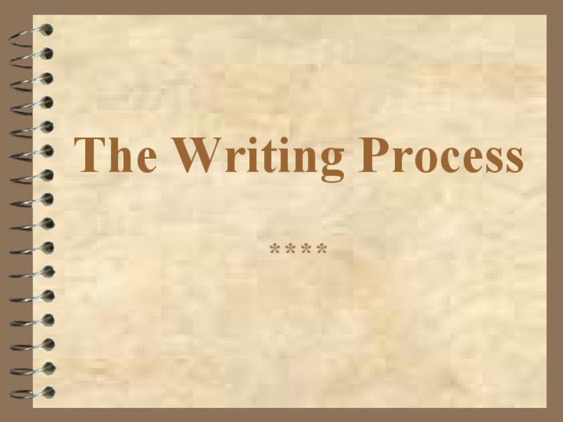 The Writing Process PPT