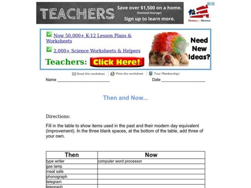 Then And Now Organizer