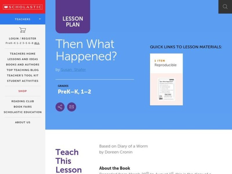 Then What Happened? Lesson Plan