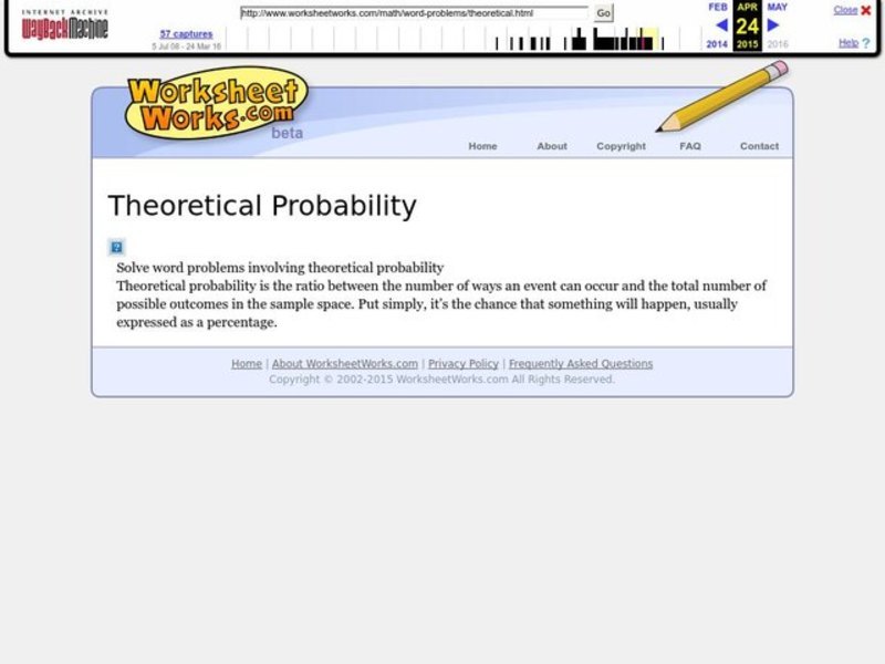 Theoretical Probability Worksheet