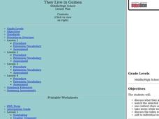 They Live in Guinea Lesson Plan