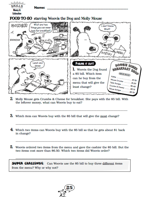Food To Go Worksheet