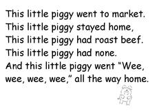 This Little Piggy Worksheet