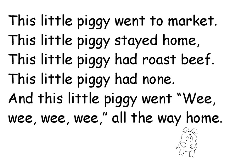 This Little Piggy Worksheet