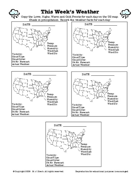 This Week's Weather Worksheet