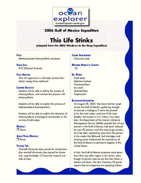 This Life Stinks Lesson Plan