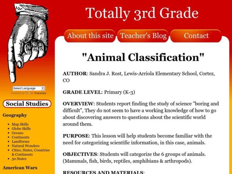 Animal Classification Lesson Plan